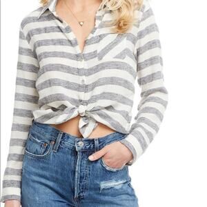 NWT Chaser Women's Long Sleeve Button Down Top Size Large